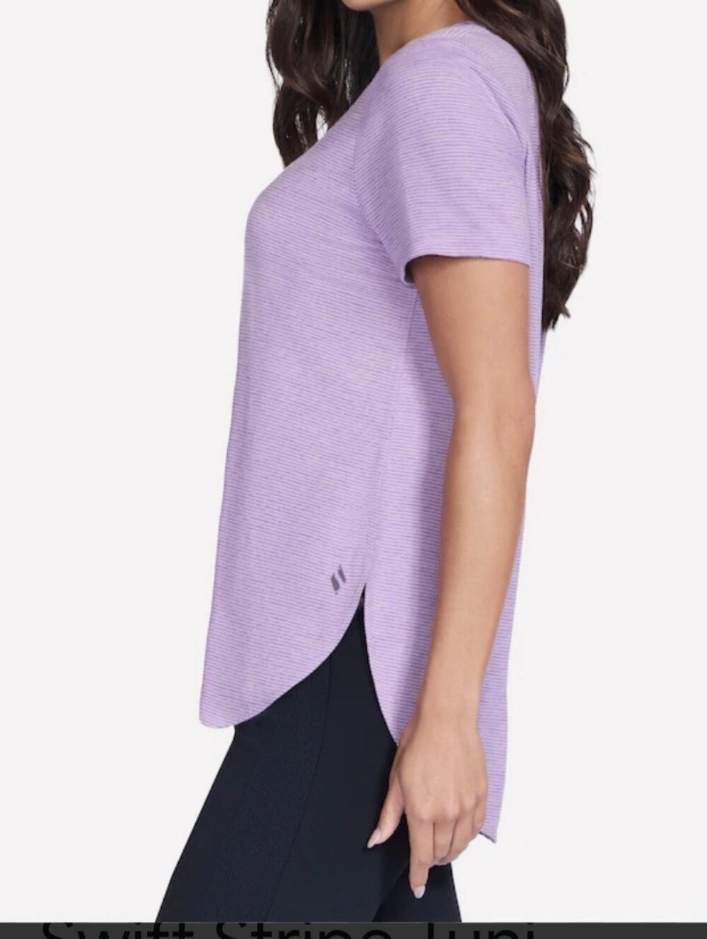 Skechers Lavender V-Neck Short Sleeve Tee
